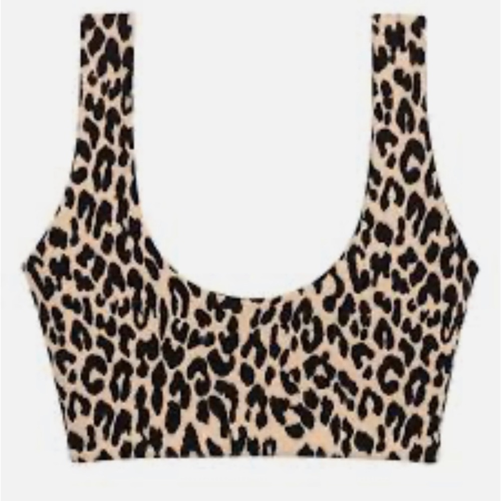 Leopard print bikini top